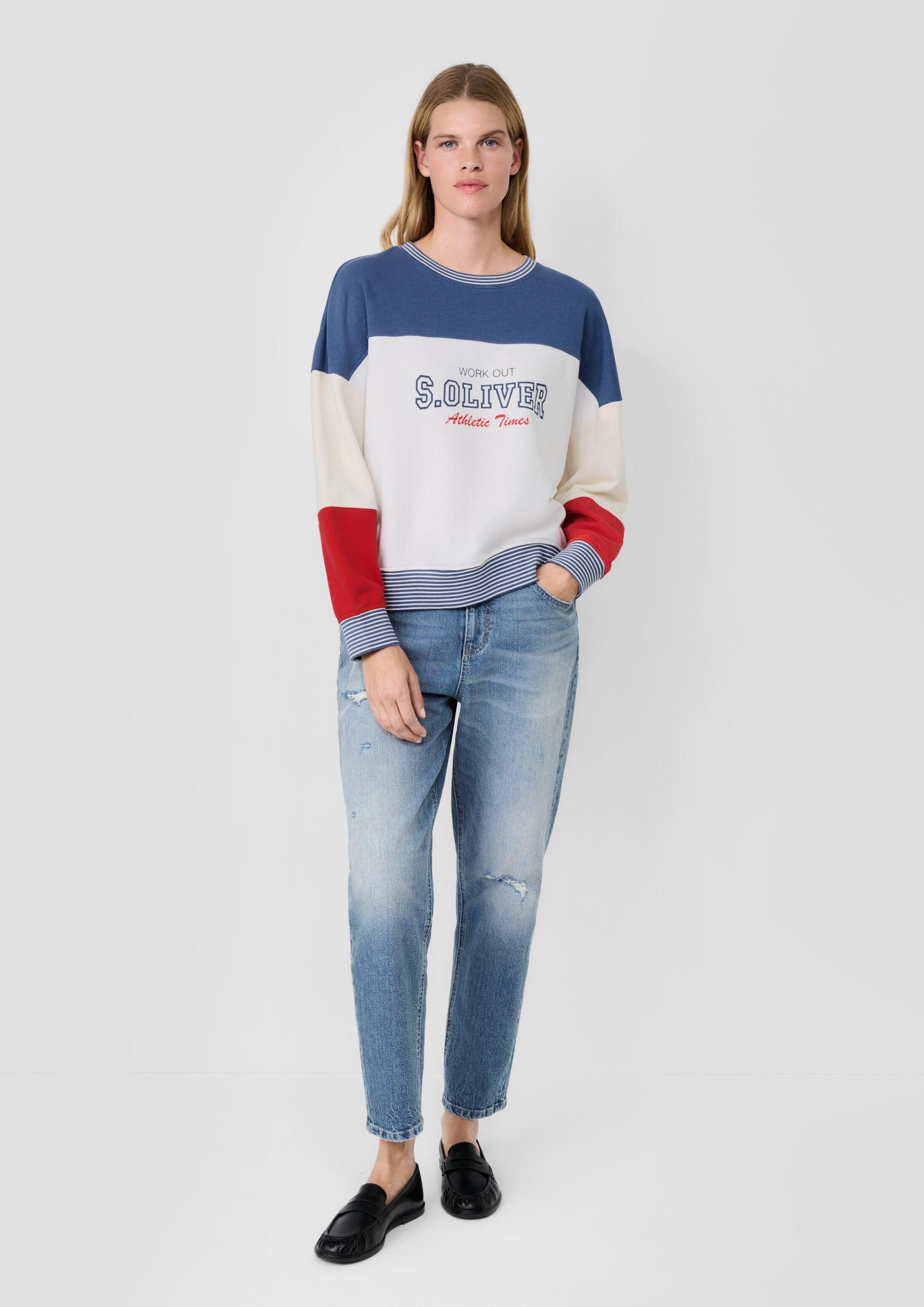 s.Oliver Sweatshirt Sweatshirt s.Oliver x Heidi Klum: Colourblock-Sweatshirt mit Logo – Bild 5 von 5