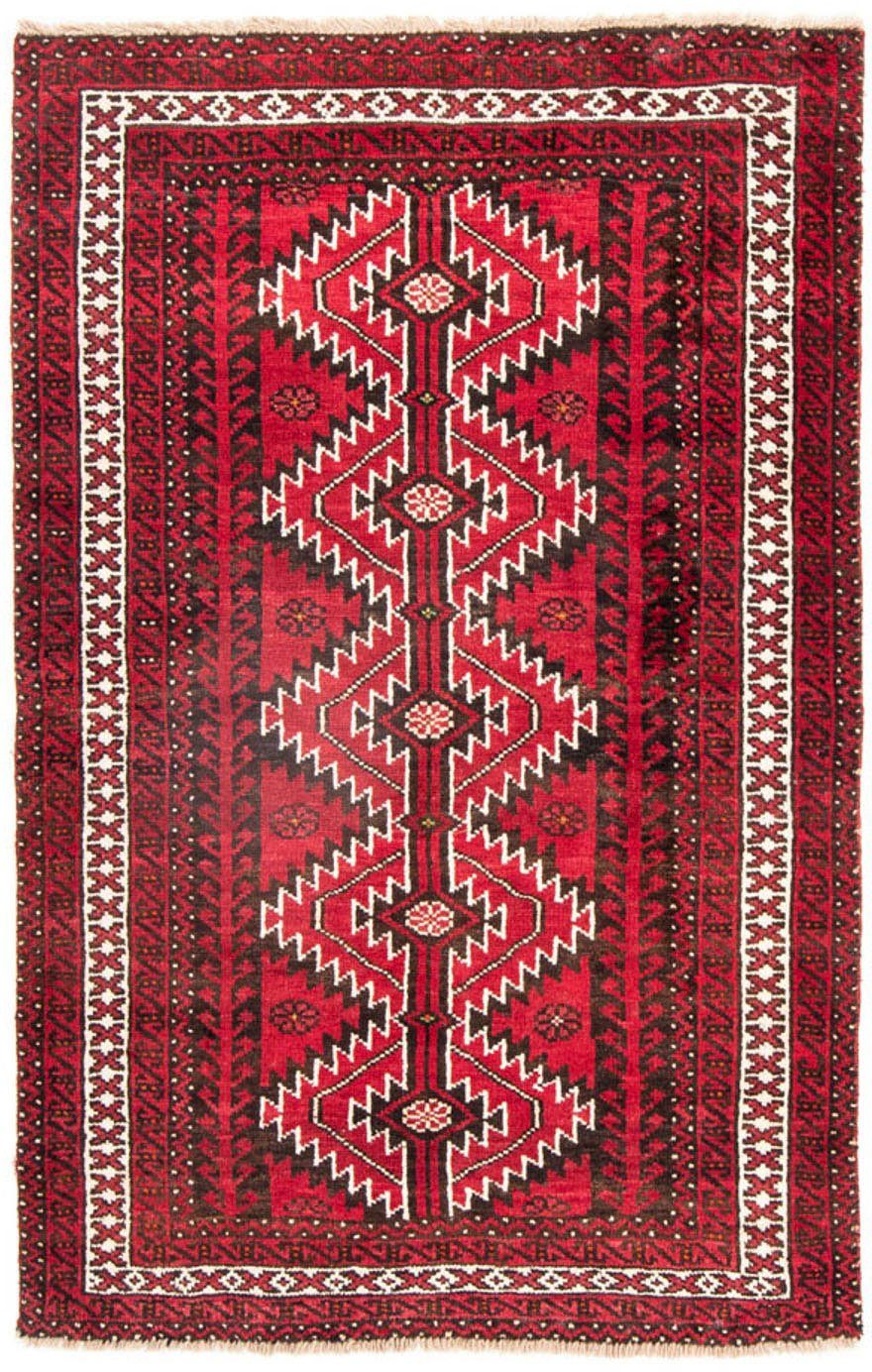 Wollteppich Belutsch Medaillon Rosso 121 187 mm, rechteckig, cm, x 8 morgenland, Handgeknüpft Höhe