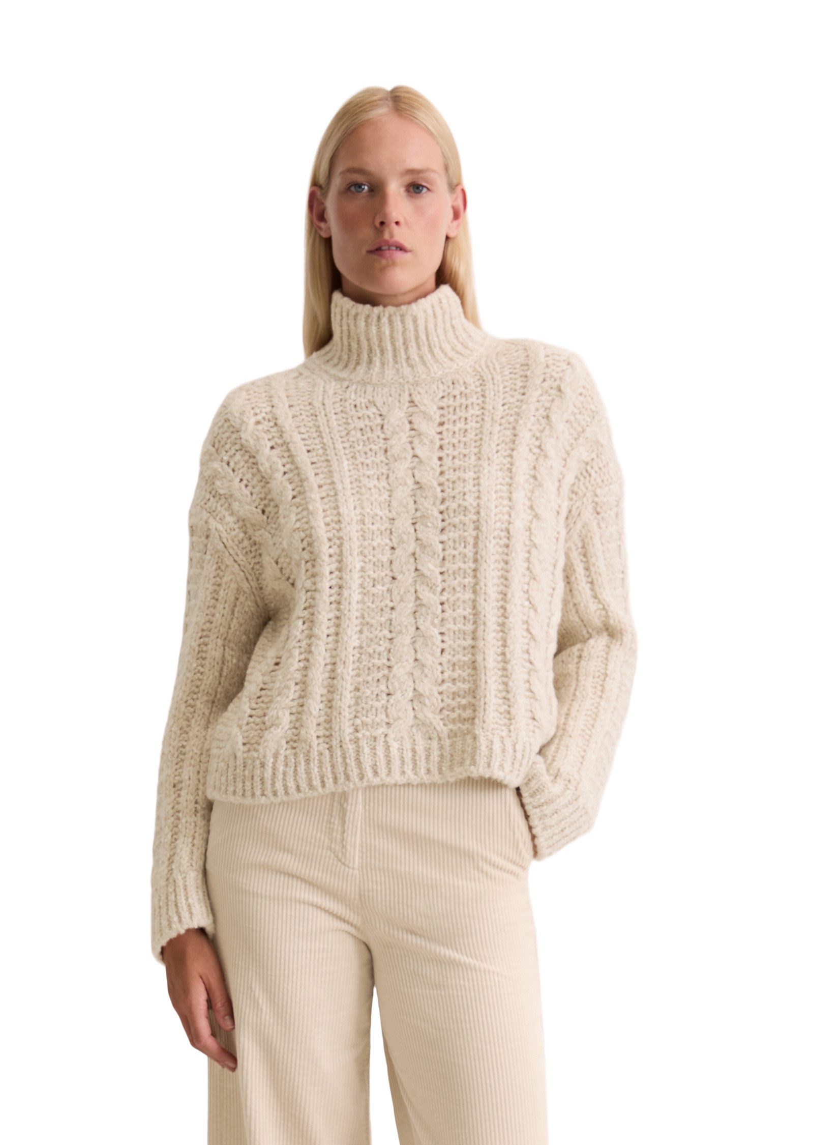Marc O'Polo Stehkragenpullover aus Alpakawolle-Baumwolle-Merinowolle-Mix günstig online kaufen