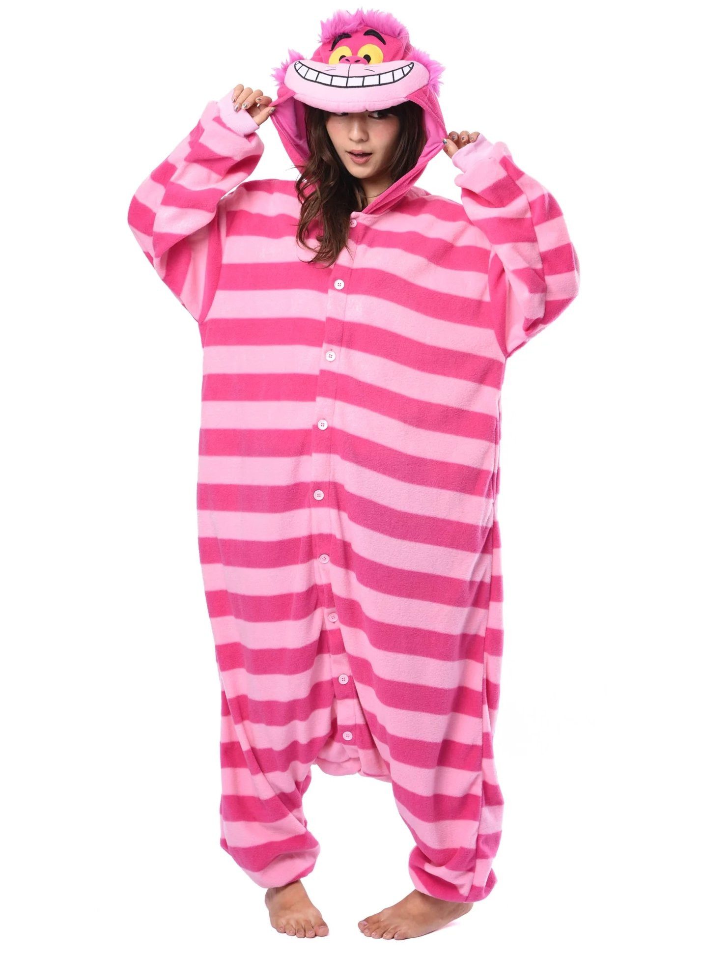 Metamorph Kostüm Grinsekatze Overall - Karnevalskostüm Fasching, Original Disney-Kostüm: kuscheliger Onesie von Sazac