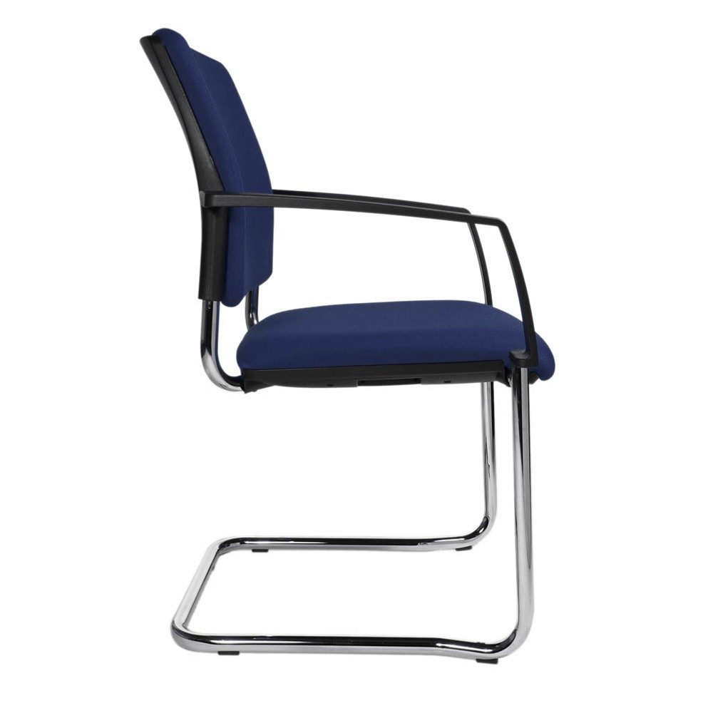 TOPSTAR Besucherstuhl 2 Besucherstühle Freischwinger BtoB 20 - chrom/blau