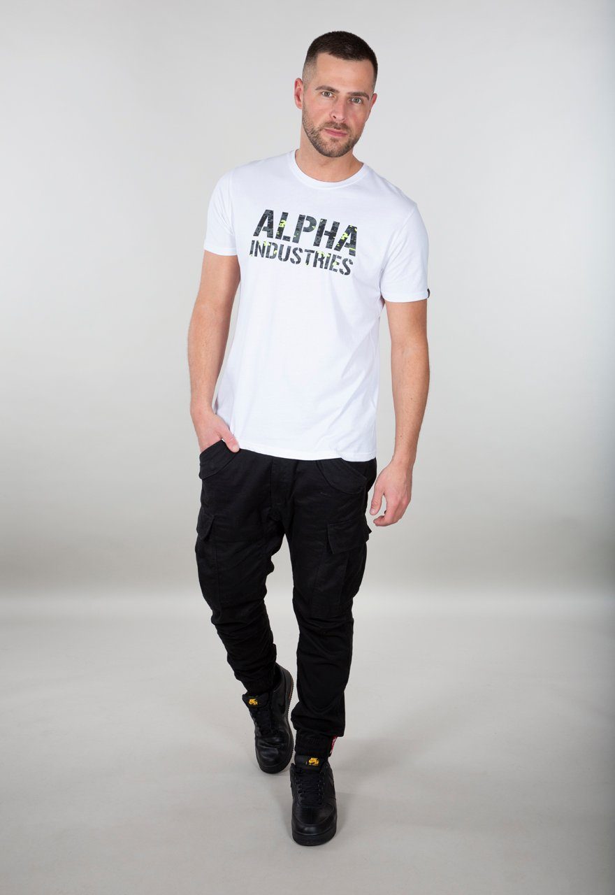 camo Print Camo T-Shirt Industries Alpha Adult T white/digi Industries T-Shirt Alpha black