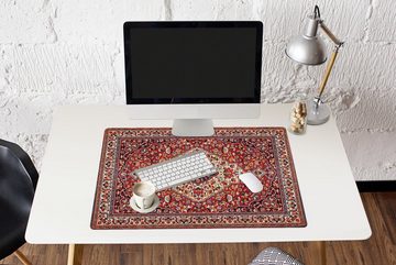 MuchoWow Gaming Mauspad Persische Teppiche - Teppiche - Muster - Rot (1-St), Büro für Tastatur und Maus, Mousepad Gaming, 90x60 cm, XXL, Großes