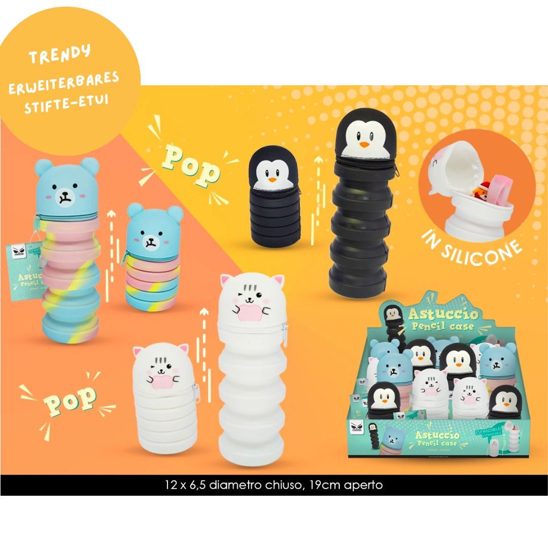 suebidou Schreibgeräteetui Erweiterbares Tier-Etui 'Colorful Bear' günstig online kaufen