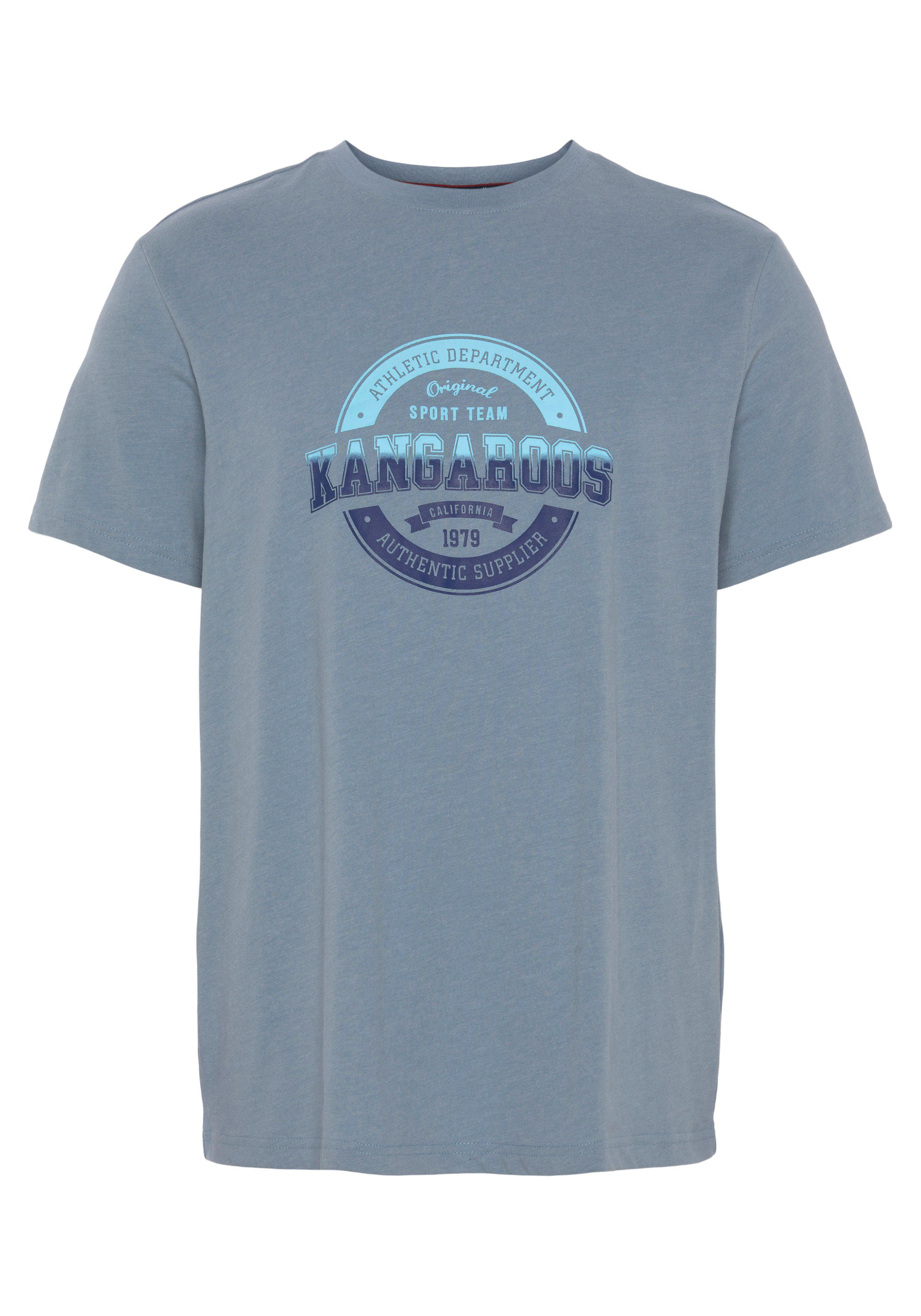 T-Shirt KangaROOS hellblau meliert KangaROOS