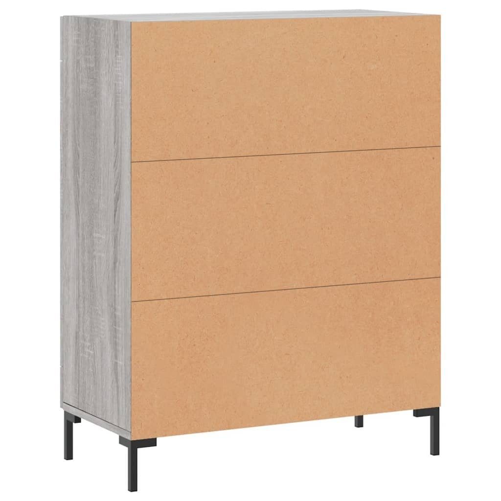 vidaXL Sideboard 69,5x34x90 Sideboard Sonoma Holzwerkstoff (1 St) Grau cm