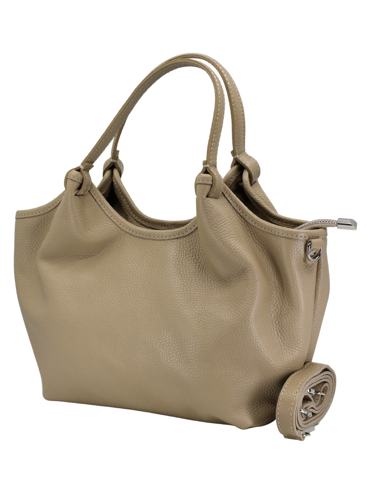 Schultertasche MARLIS Umhängetasche für Damen, Handtasche Echtleder