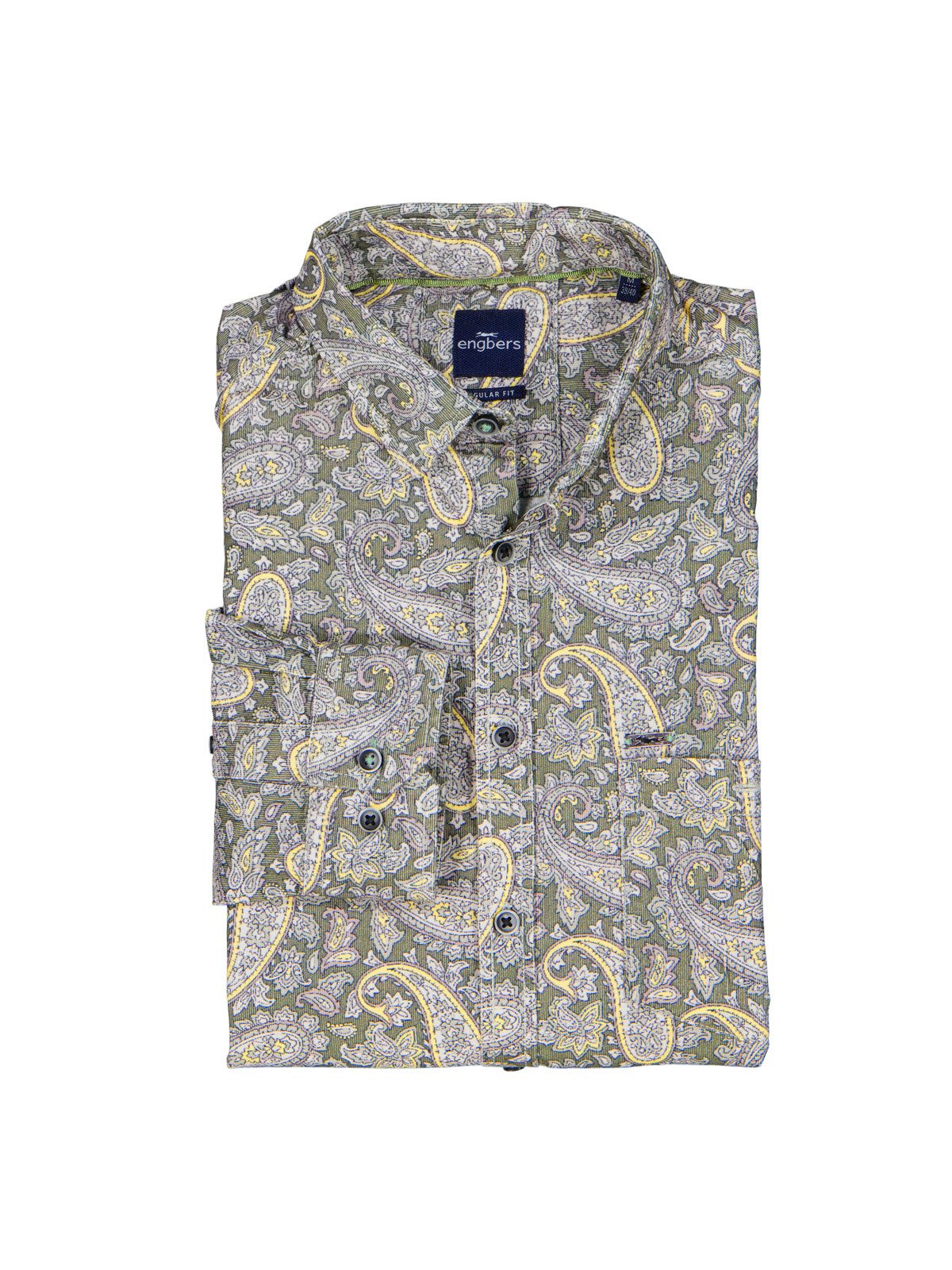Engbers Langarmhemd Herren Hemd langarm, Khaki