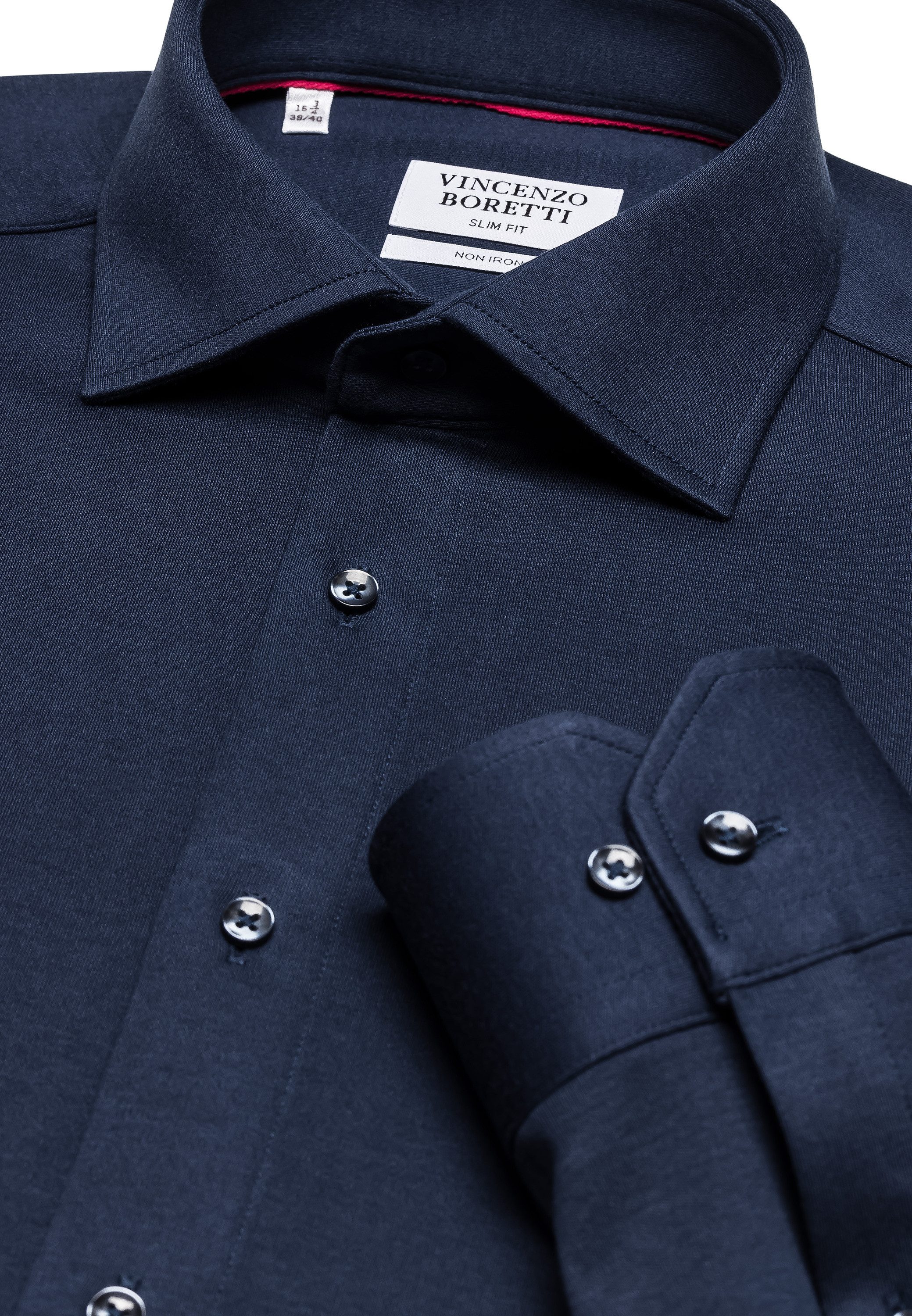 Vincenzo Boretti Businesshemd tailliert bügelfrei Jersey – Bild 2 von 4