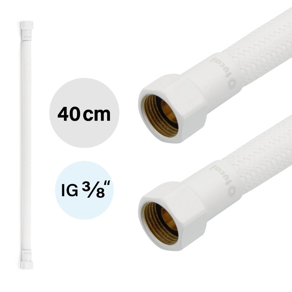 TUCAI Flexschlauch Flexschlauch DN8 IG/IG 3/8" -400mm Weiss Weiss Matt