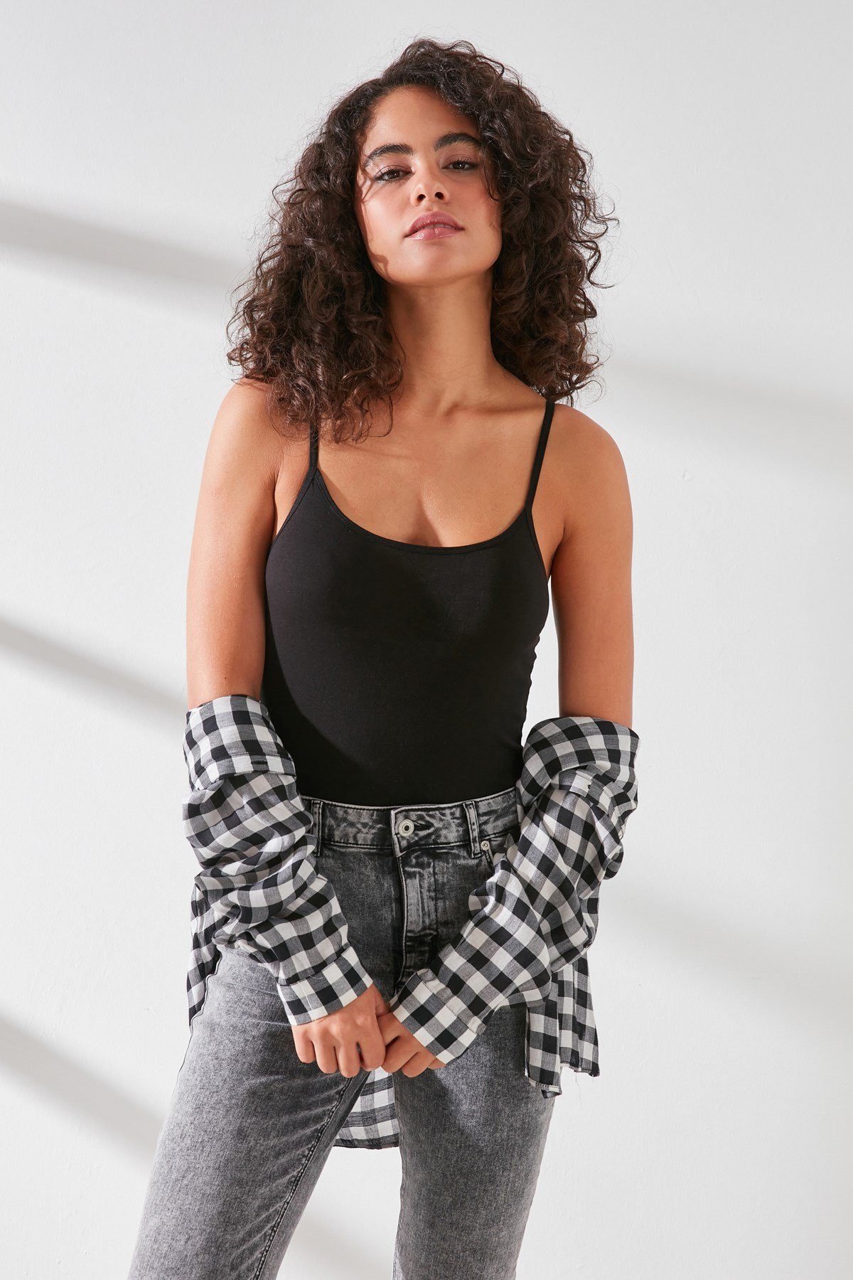 C&CITY Blusenbody Damen Modal Baumwolle Dünne Träger Tank Top