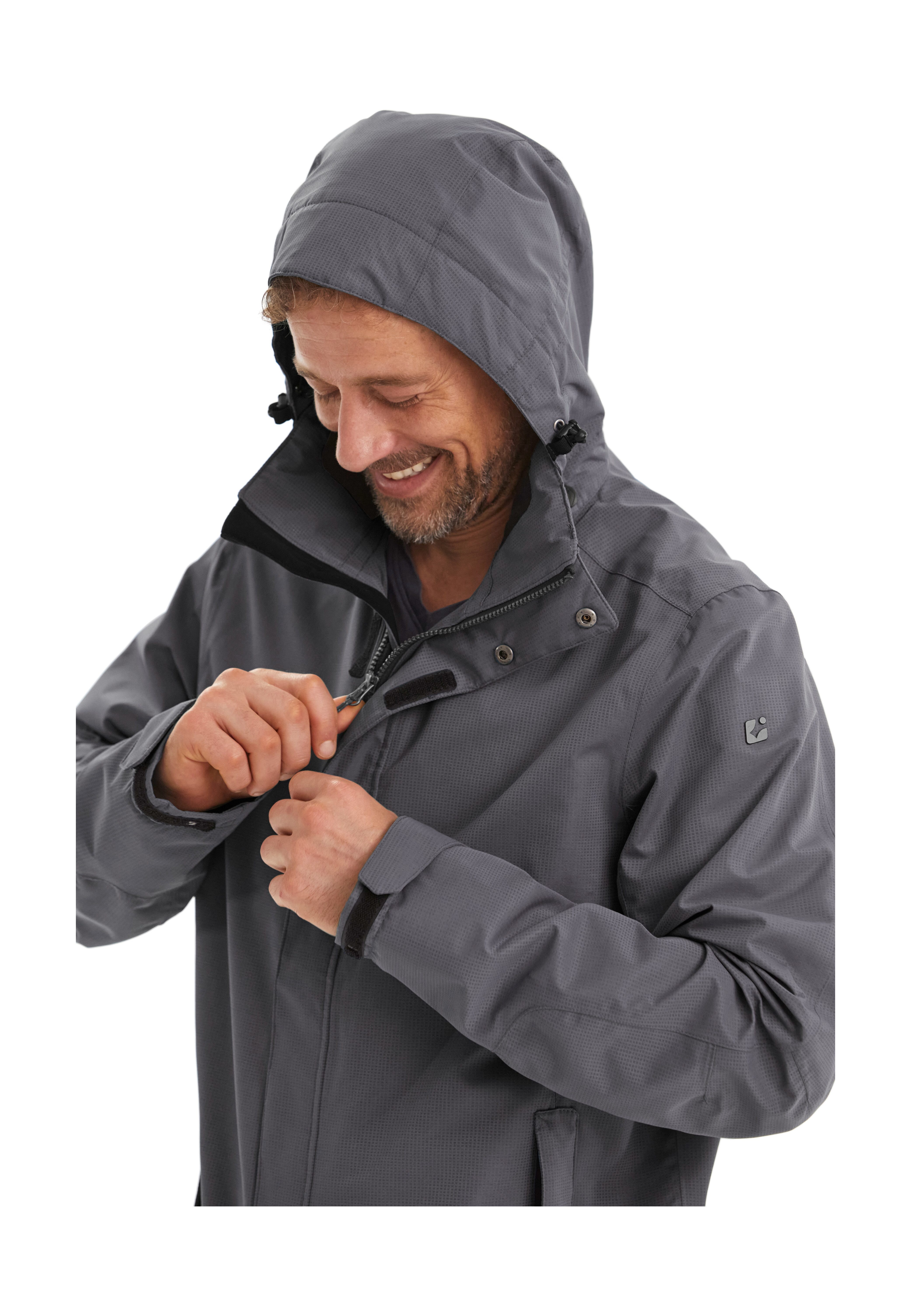 Killtec Outdoorjacke KOS 1 MN JCKT Wind- und wasserdichte Herrenjacke, atmungsaktiv, abnehmbare Kapuze