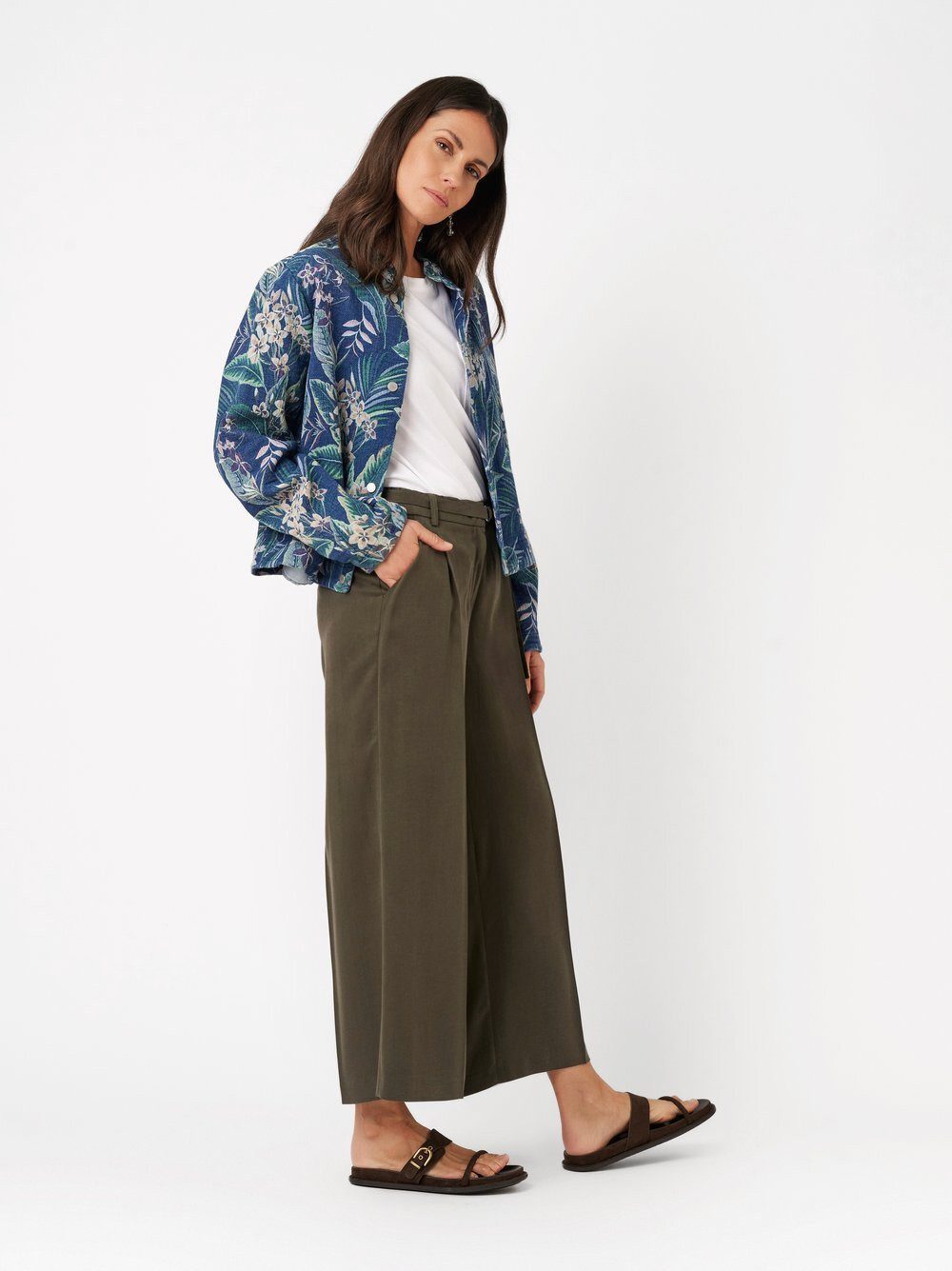 TONI Culotte Luisa Culotte mit Gürtel und Bundfalten