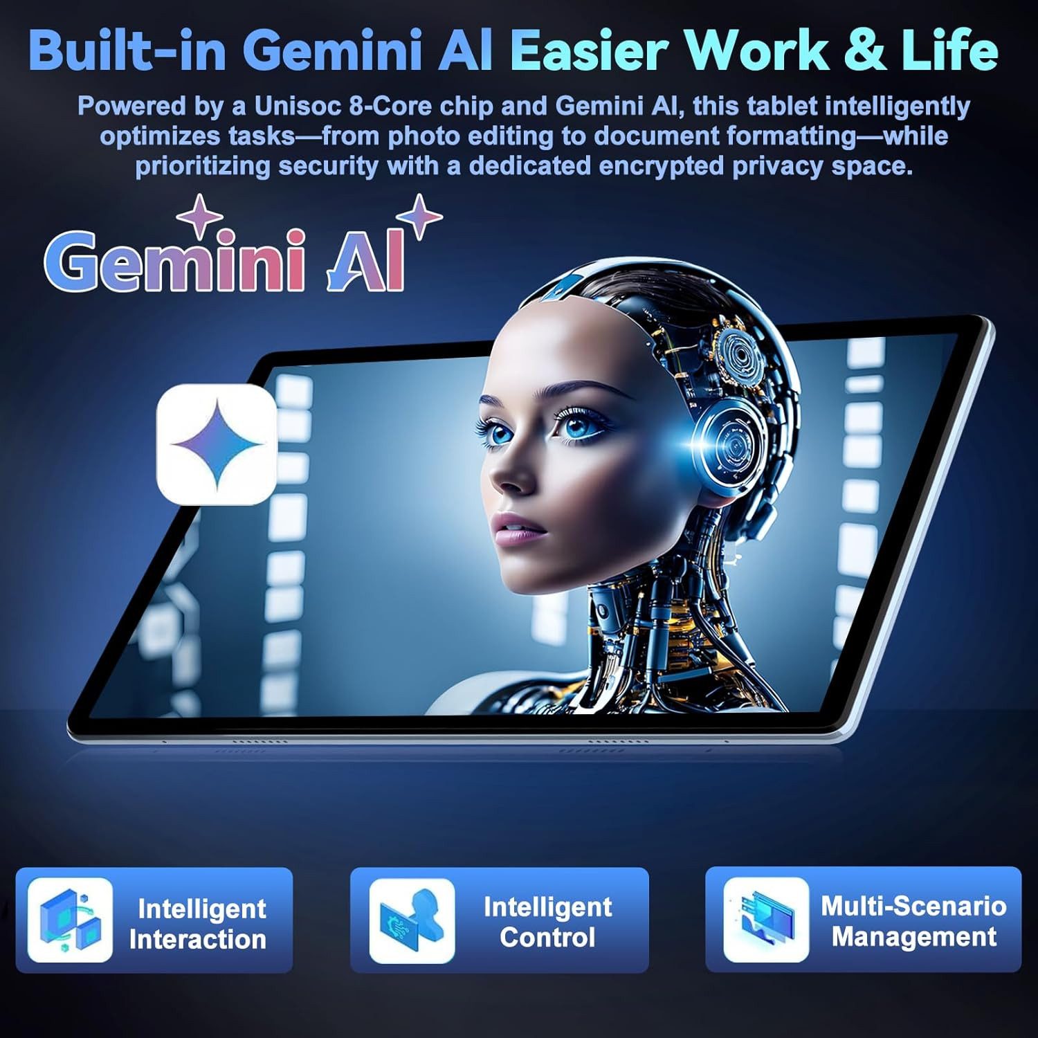 DEERTiME Android 15 Tablet 30GB RAM 64GB Speicher/erweiterbar auf bis 2TB Tablet (10,1", 64 GB, Android 15, 6000mAh, Gemini AI, 5G WiFi, Widevine L1, mit Tastatur/Maus)