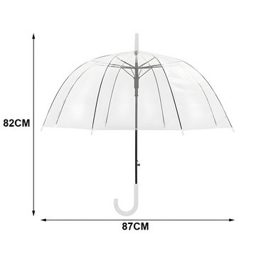 TSB Werk Stockregenschirm Regenschirm Hochzeitsschirm Automatik, Glockenschirm, Transparent, Stockschirm, Groß