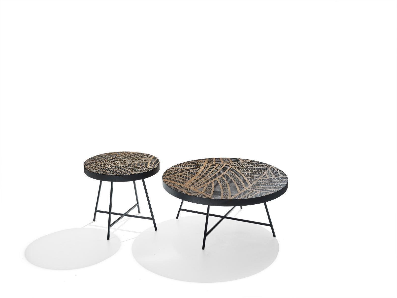 JVmoebel Couchtisch Design Beistell Couchtische Kaffeetisch Rund Tische Schwarz Luxus 2tlg (2-St., 2x Couchtisch)