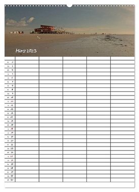 CALVENDO Wandkalender St. Peter Ording Familienplaner (Premium, hochwertiger DIN A2 Wandkalender 2023, Kunstdruck in Hochglanz)