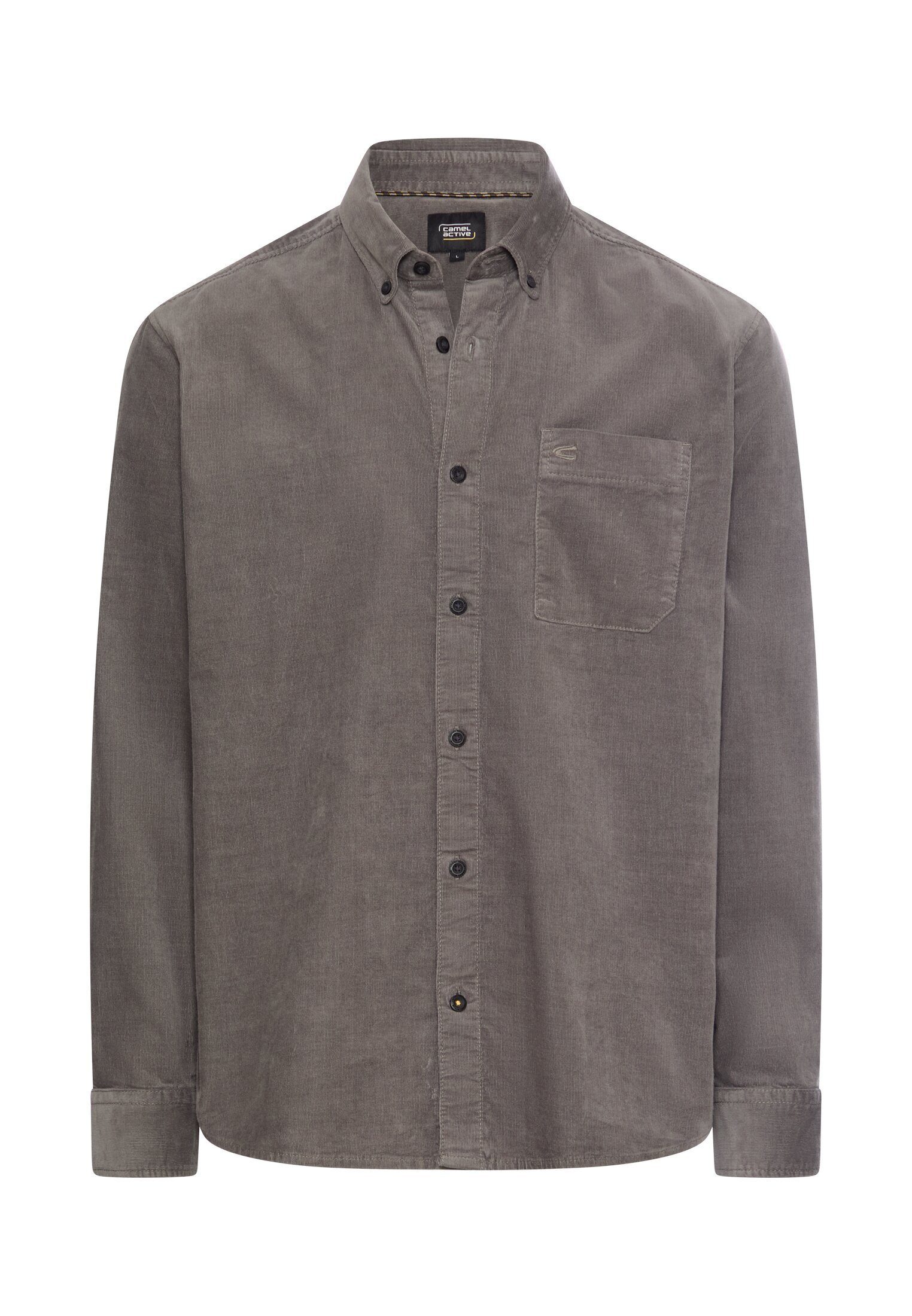 camel active Langarmhemd mit 2-Wege Stretch Langarm Button-Down