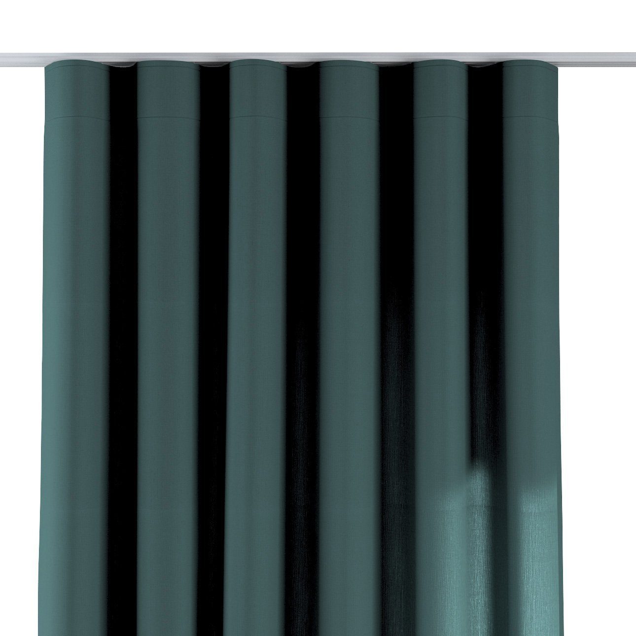 Vorhang Wellenvorhang 65 x 100 Dekoria cm, grün Leinen