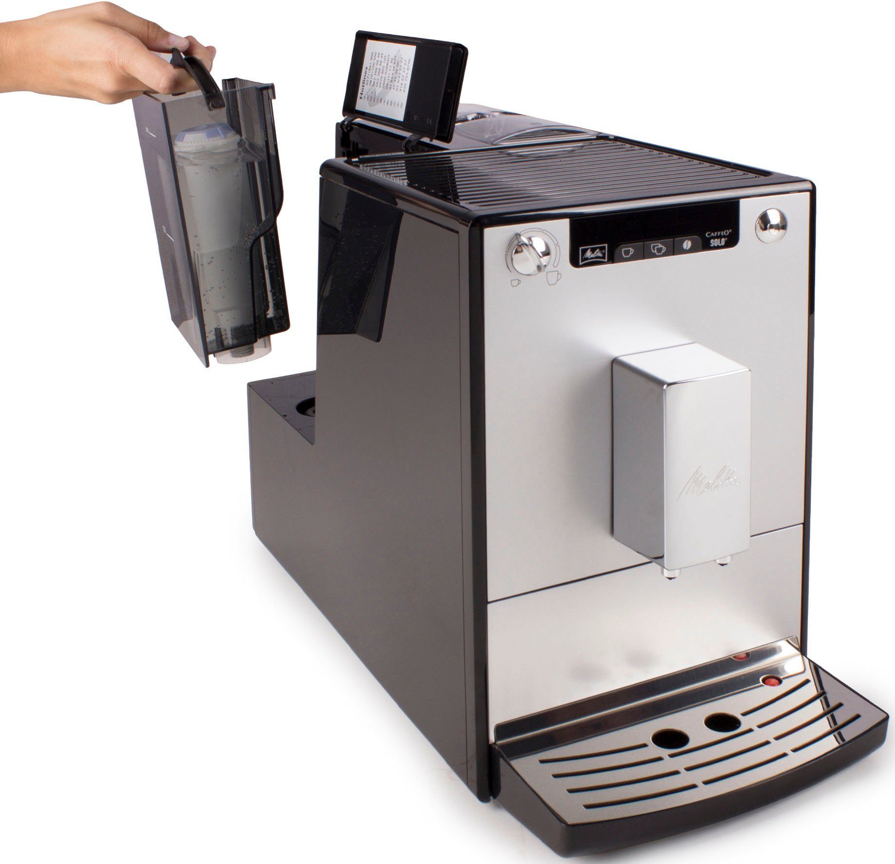 Kaffeevollautomat Espresso, E950-203, 20cm Melitta crème breit & silber/schwarz, für Café Solo® nur Perfekt