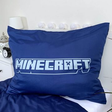 Bettbezug Minecraft Kinderbettwäsche aus Mikrofaser, marineblau, 140cm x 200cm, Sarcia.eu