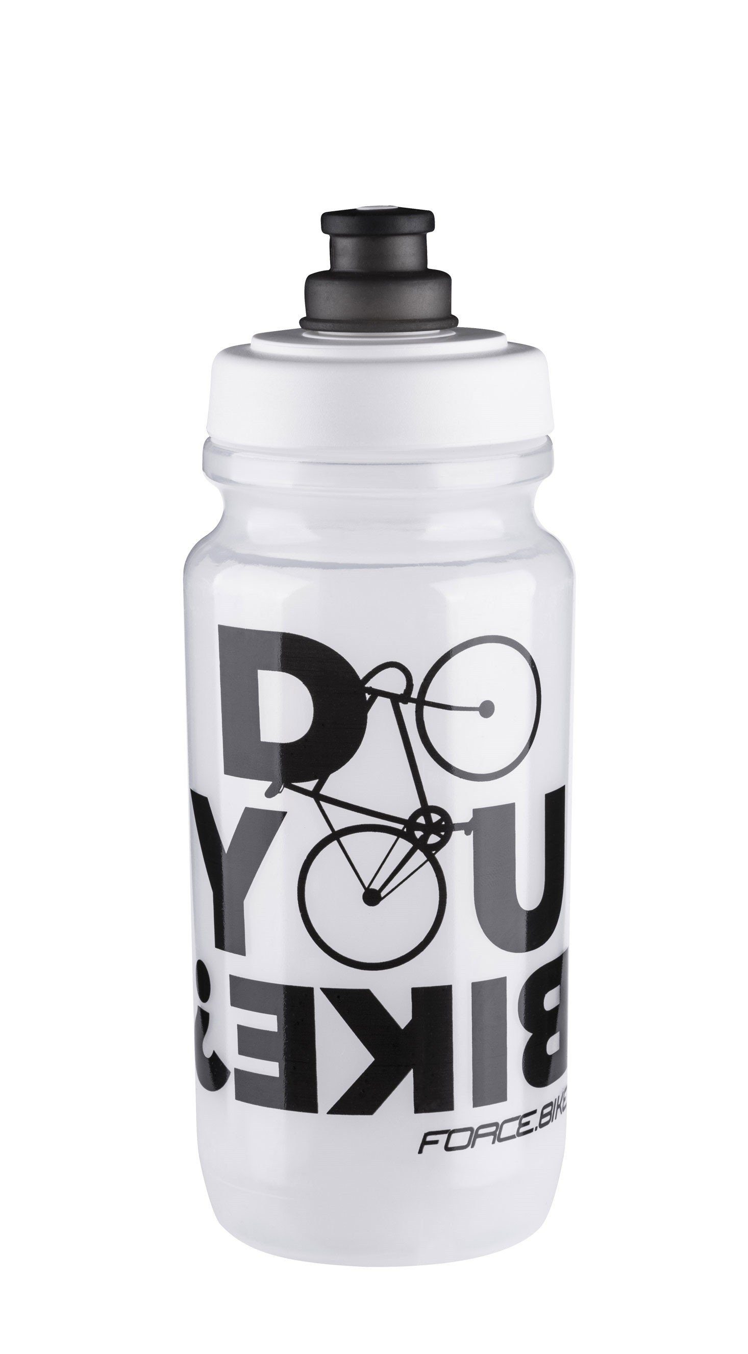 l BIKE plus FORCE Aufschrift Flasche Trinkflasche 0,5 FORCE transparent