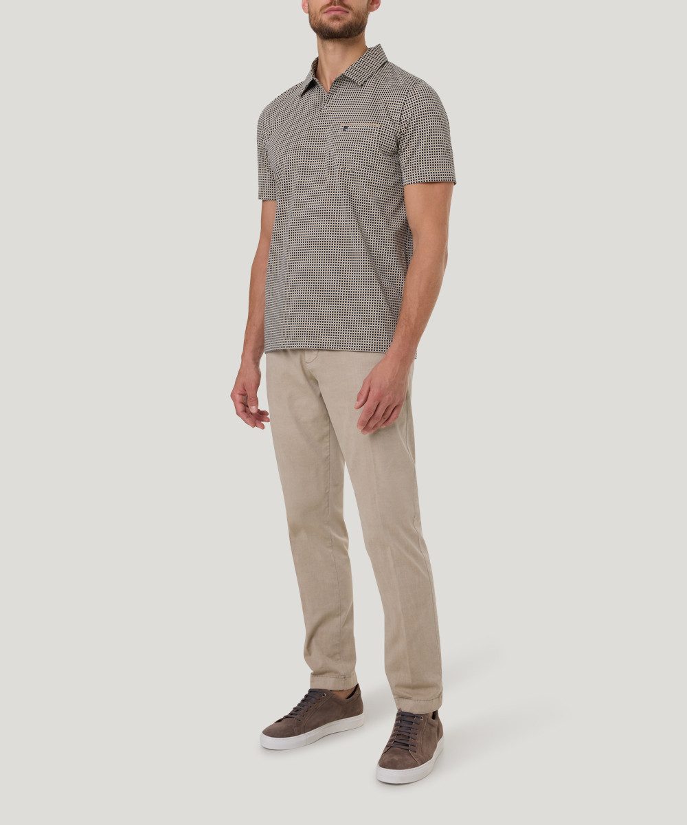 Pierre Cardin Poloshirt Poloshirt ohne KN mit geometrischem Muster