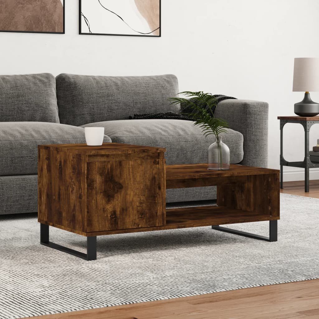 vidaXL Couchtisch Couchtisch Räuchereiche 100x50x45 (1-St) Holzwerkstoff Räuchereiche Räuchereiche | cm