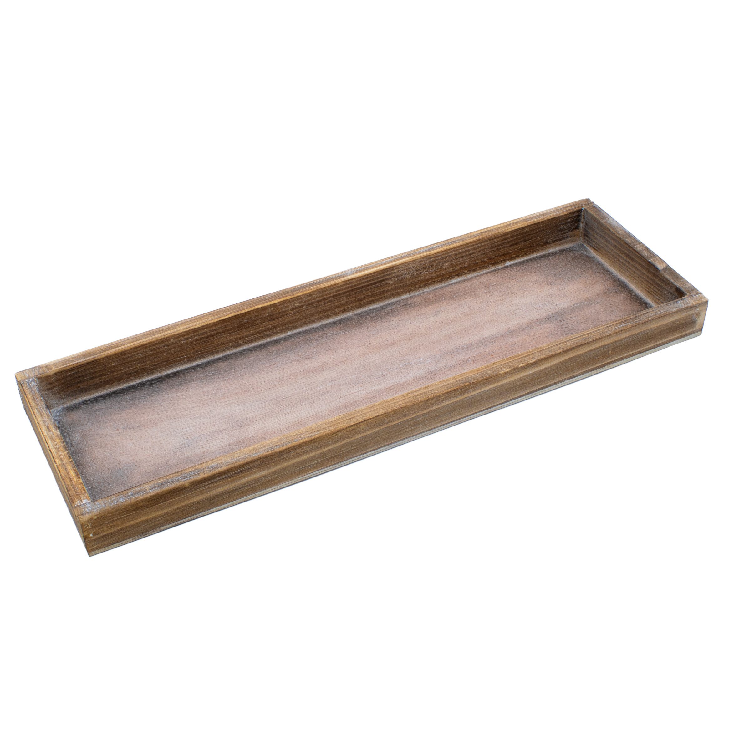 Spetebo Dekotablett Vintage Holz Kerzentablett - 40 x 13 cm (Pack., 1 St., günstig online kaufen