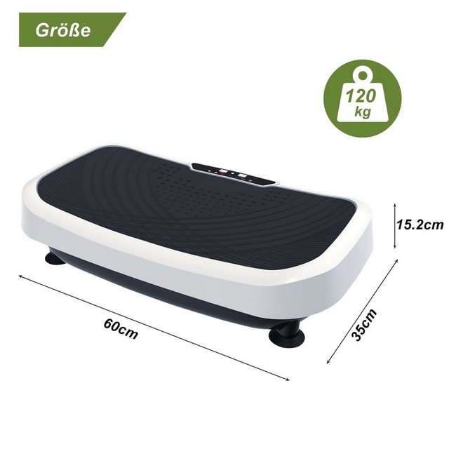 BUMHUM Fitnessbike 2D Vibrationsplatte mit Schwingung Modus, Ganzkörper Vibrationsgerät, Widerstandsbänder, 50 Geschwindigkeitsstufen 1 Motor