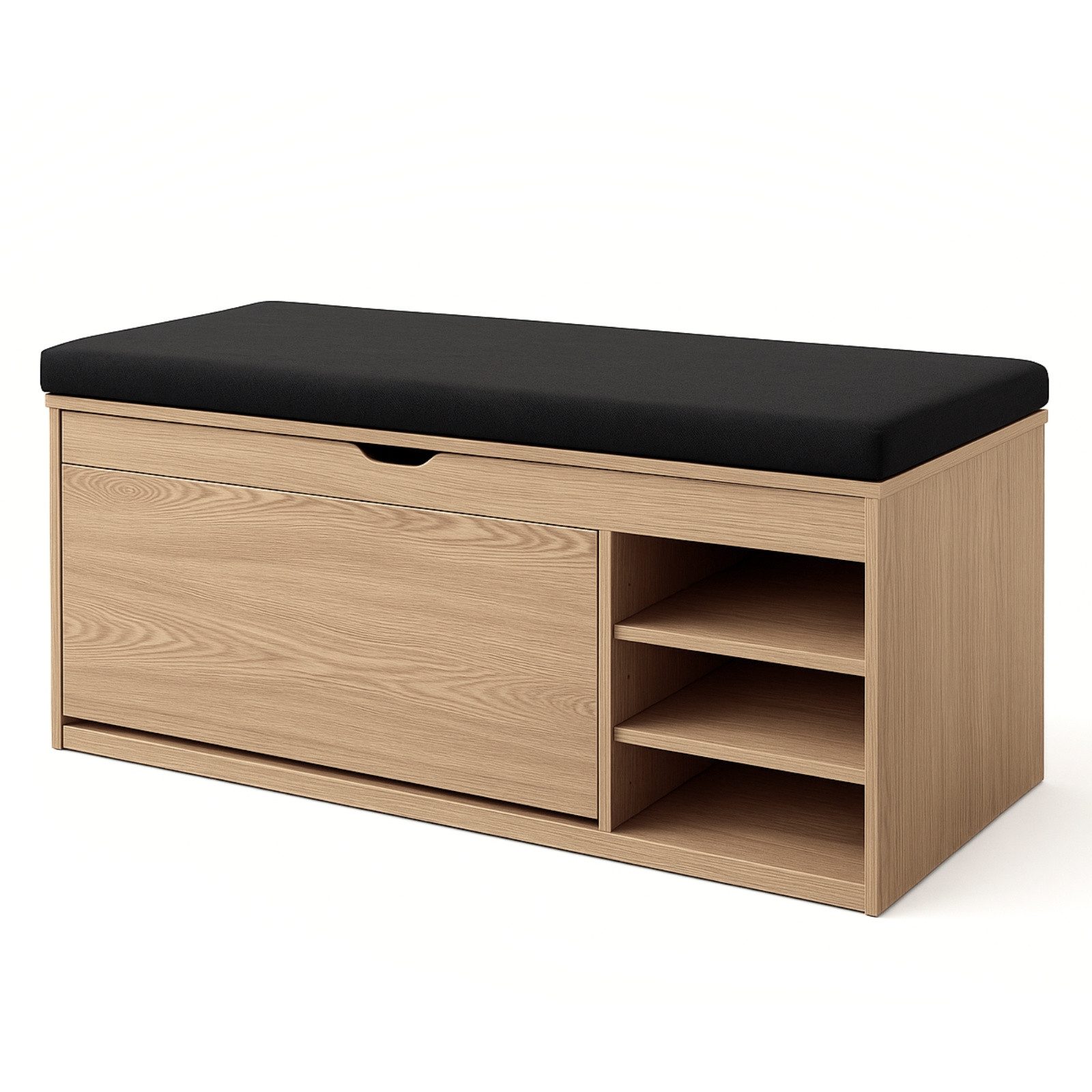 BOXIMO Schuhschrank Schuhschrank mit Sitzfläche und ausziehbaren Regalen GRADIA (Schuhschrank GRADIA mit Sitzbank)