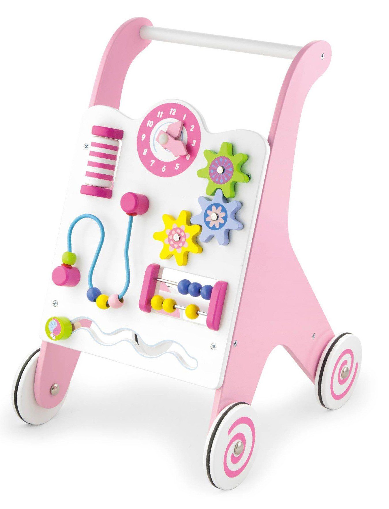 LeNoSa Lauflernwagen Walker Lauflernhilfe Motorikspielzeug activity - Baby - Pink