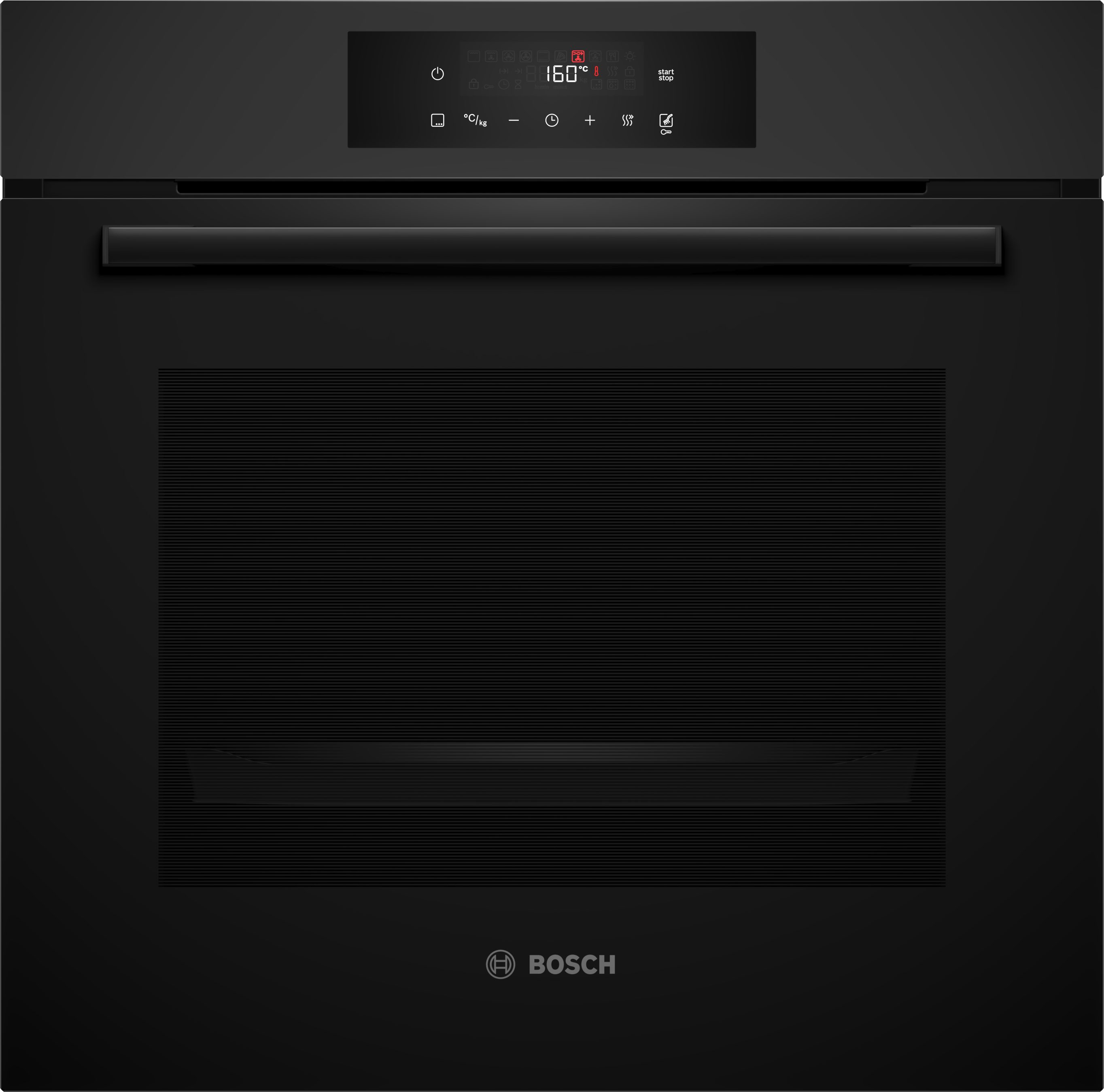 BOSCH Pyrolyse Backofen Serie 4 HBA572BM3, mit Teleskopauszug nachrüstbar, Mattes Design und Air Fry Funktion für perfekt frittierte Lebensmittel