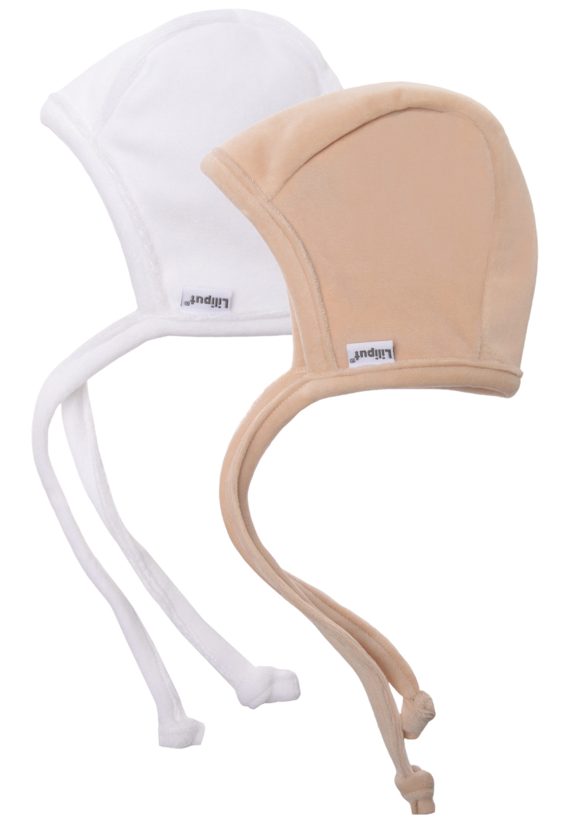 Liliput Strickmütze weiss beige (2-St) Mit praktischem Bindeband