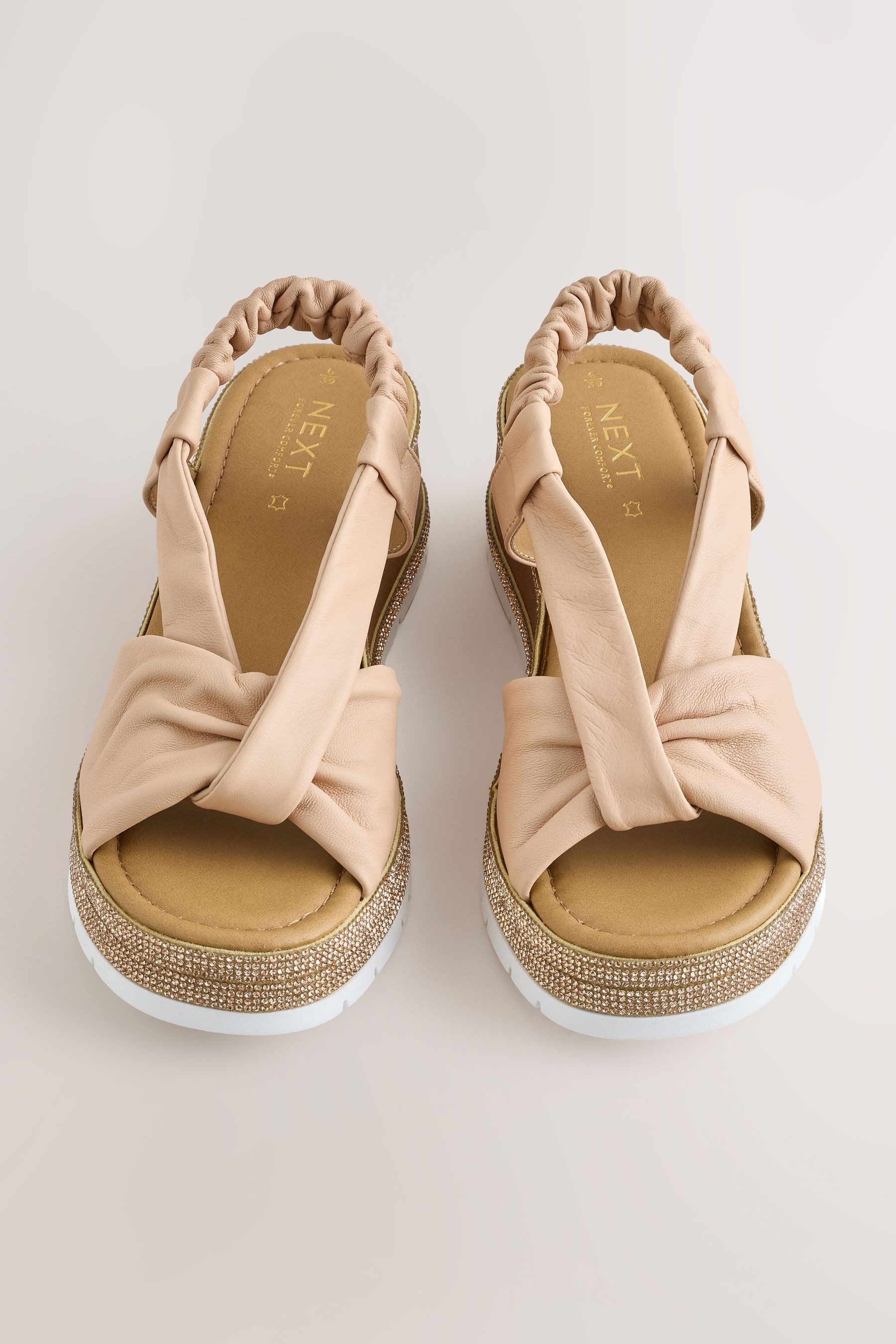 Next Forever Comfort® zehenfreie Wedges mit Glitzer Keilsandalette (1-tlg)