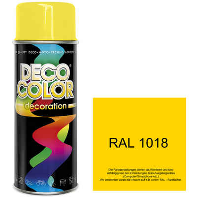 DECO COLOR Sprühlack Lackspray GLANZ nach RAL 400ml Farbe frei wählbar