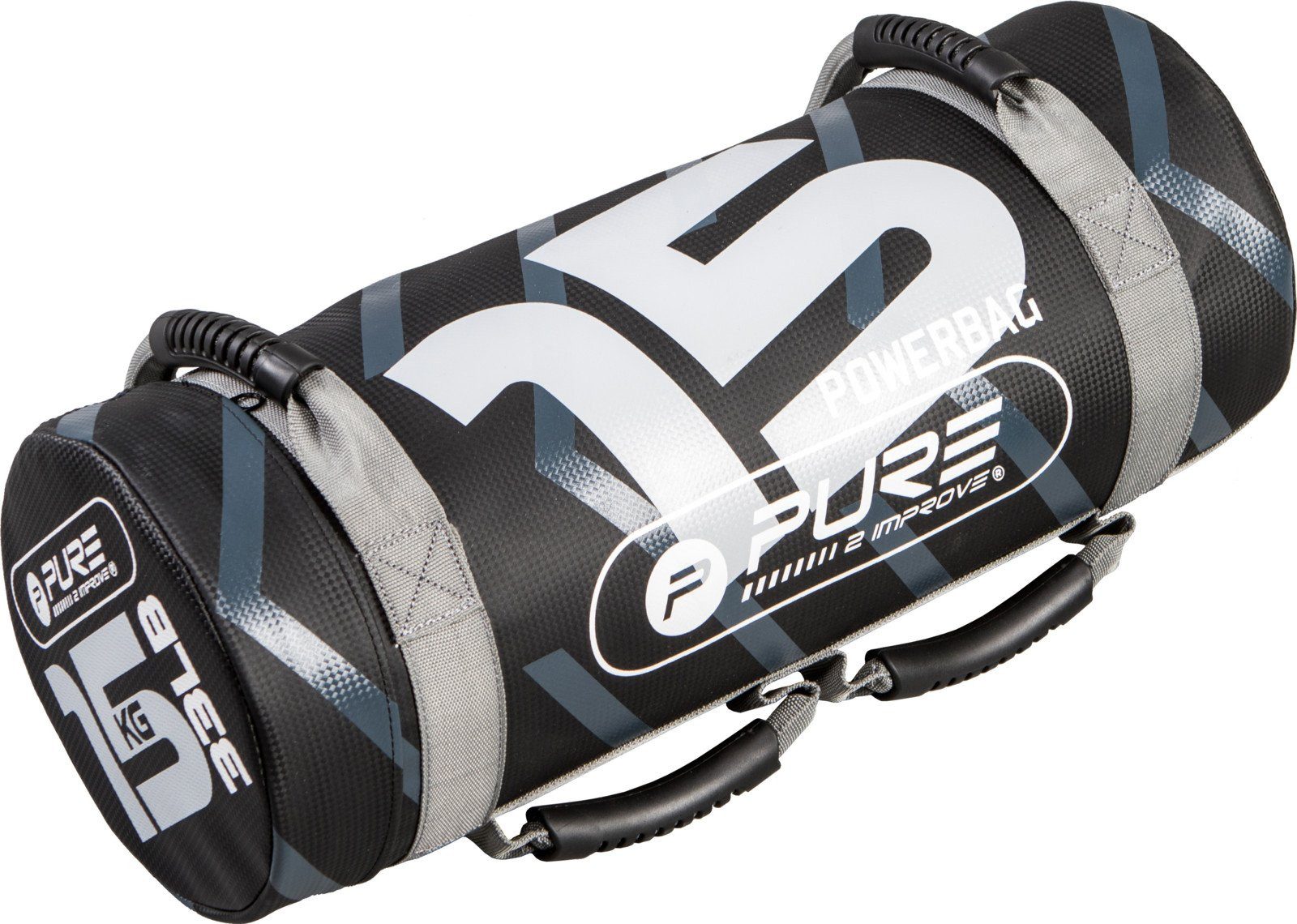 Pure 2 Improve Trainingshilfe Fitness Powerbag 15,0kg - schwarz/grau