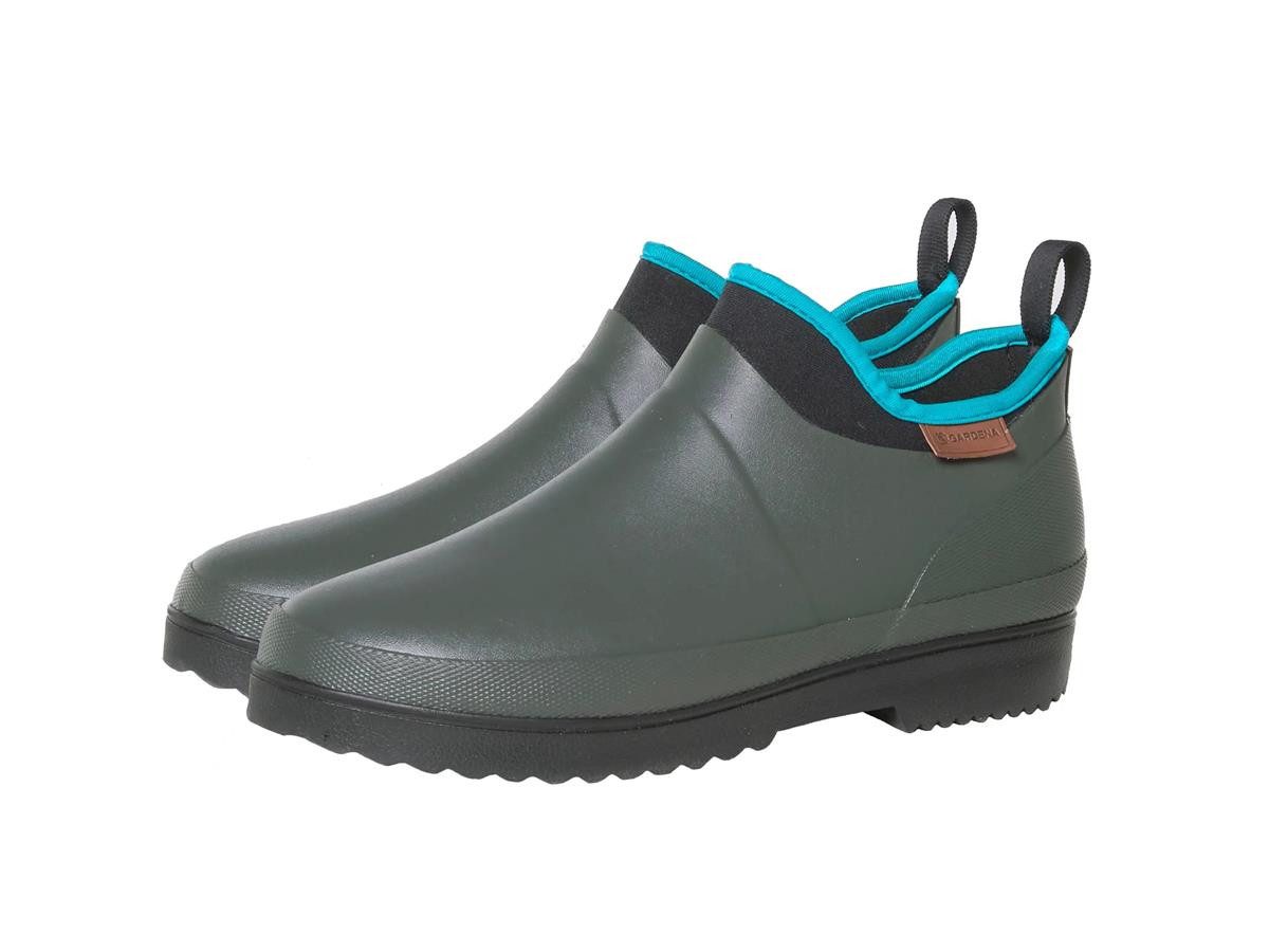 GARDENA Gartenstiefel Low Cut Neopren Memory Foam Gr. 40 Gummistiefel mit Inlay, Kontrastsaum & Logo-Profilsohle