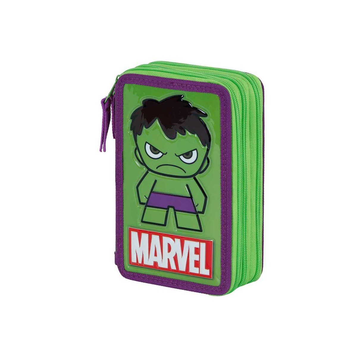 MARVEL Пеналы Marvel Hulk Federmappe 3-Fach Komplett Gefüllt, 14x21cm