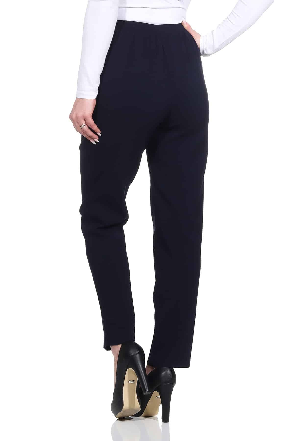 Alica Collection Schlupfhose Classic Freizeithose Damen Basics Businesshose mit Stretch - Kurzgröße Elastischer Gummibund seitlich und hinten, Basic, Klassisch
