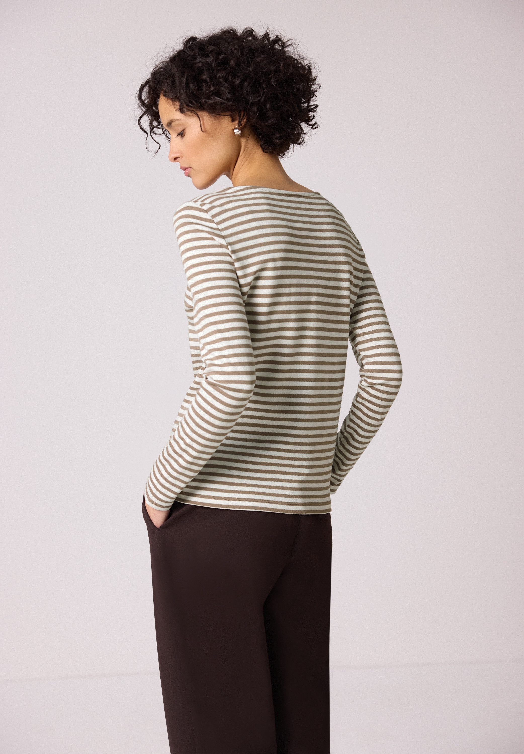 STREET ONE Langarmshirt aus reiner Baumwolle günstig online kaufen