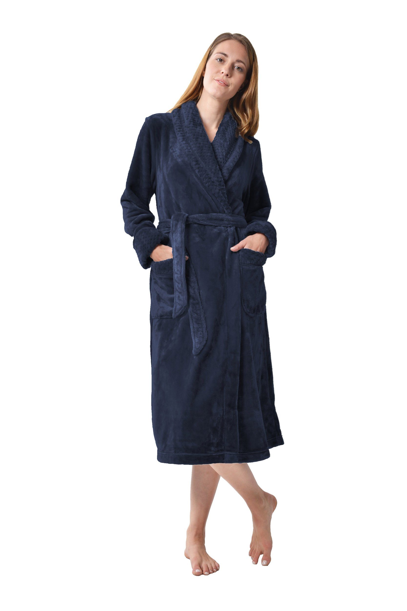 RAIKOU Bademantel Homewear / Morgenmantel /Saunamantel günstig online kaufen