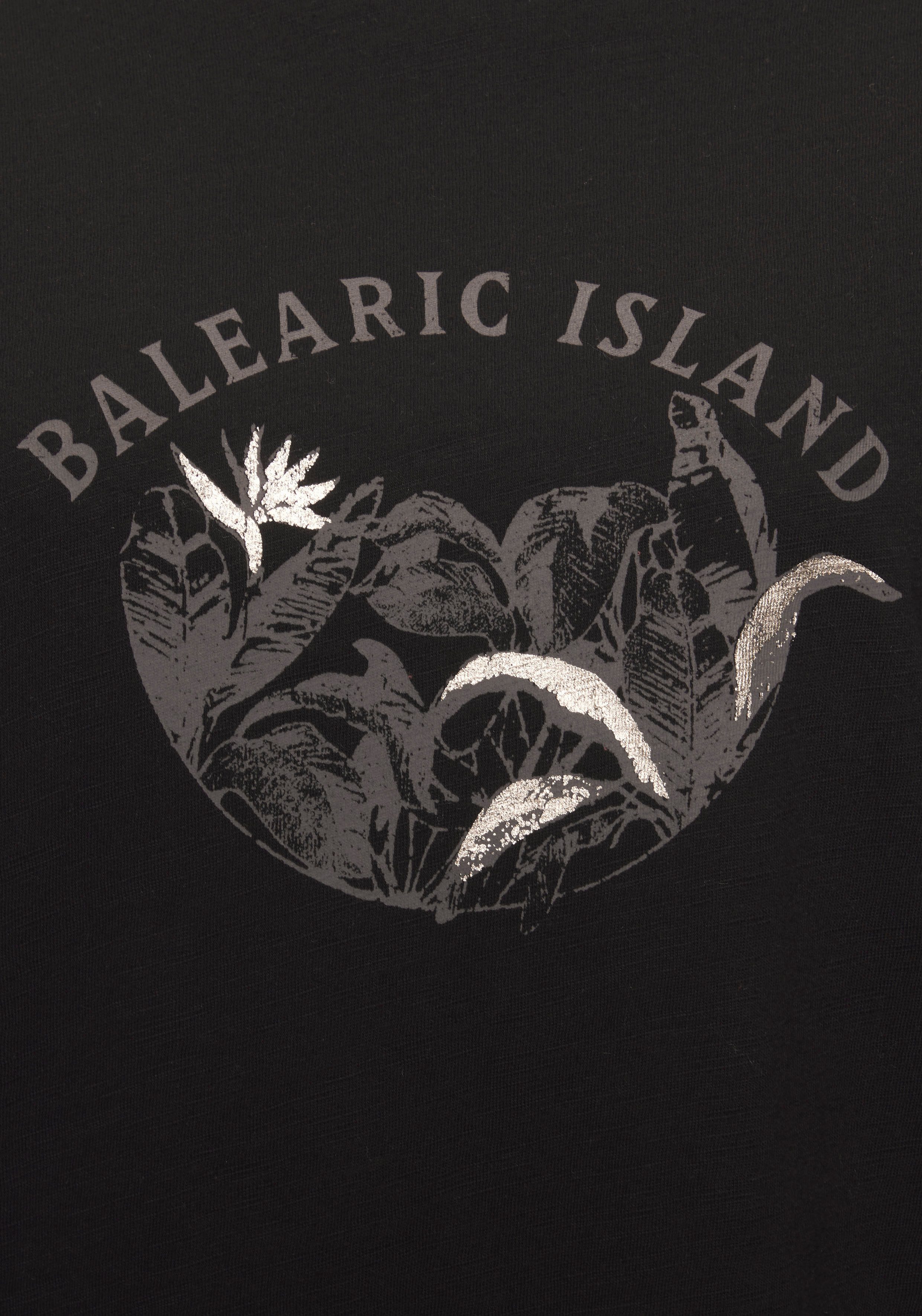 Vivance T-Shirt mit schimmerndem Frontprint aus luftiger Baumwoll-Qualität