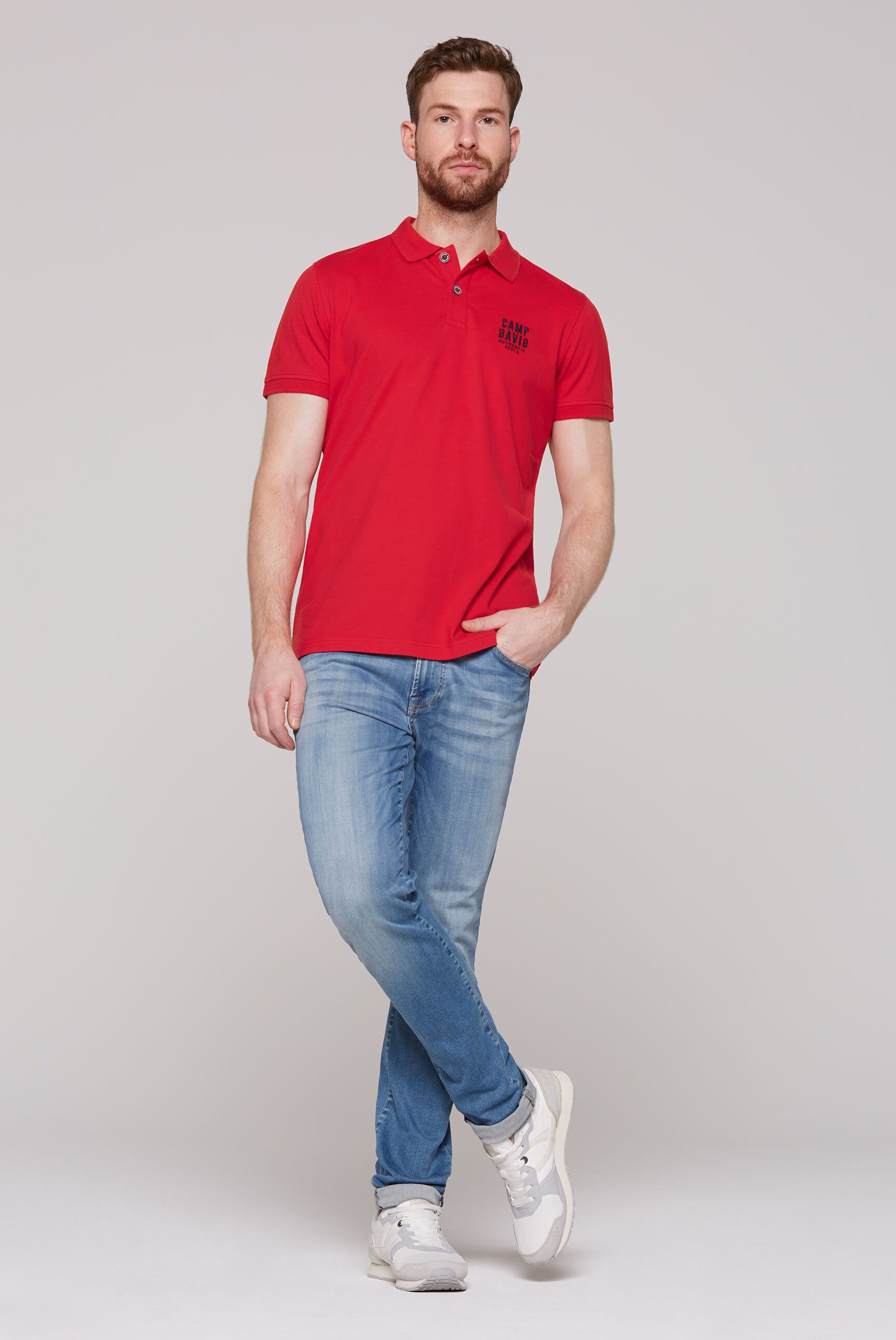 CAMP DAVID Poloshirt mit Elasthan-Anteil