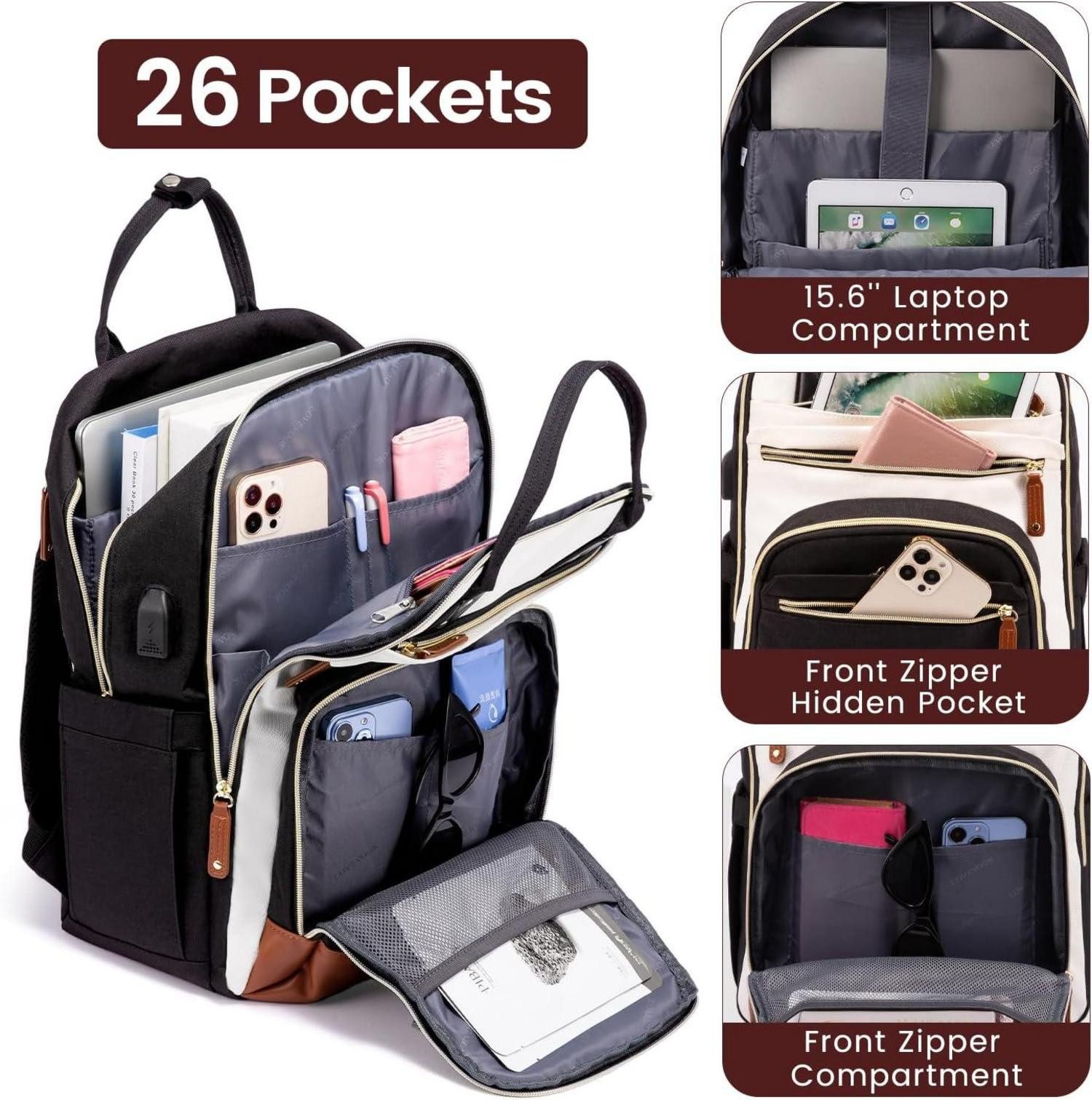 LuxusKollektion Laptoprucksack Damen Laptop Rucksack 15.6 günstig online kaufen