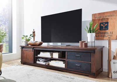 Main Möbel TV-Schrank Main Möbel Lowboard `Bayamo` Mango & Eisen