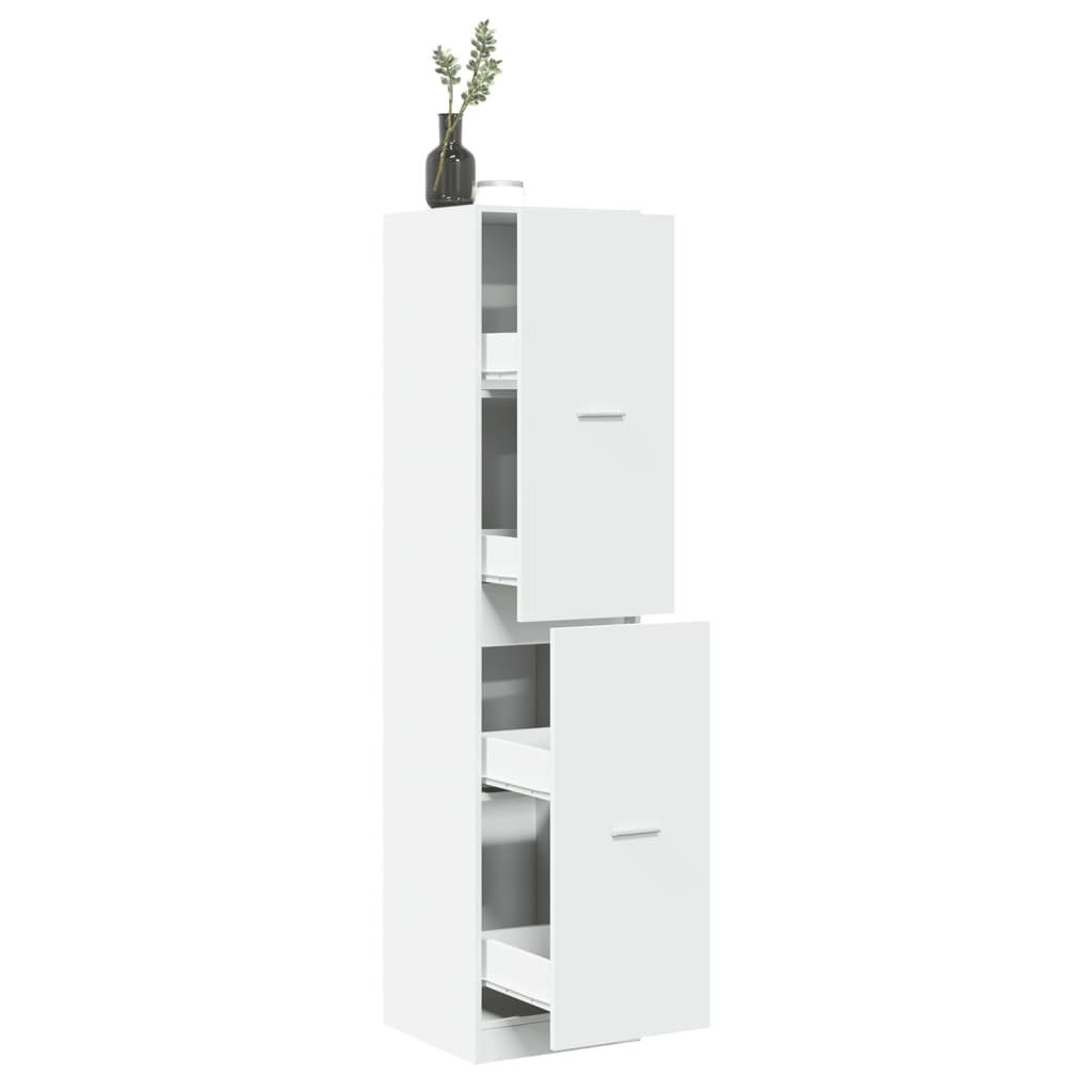 vidaXL Apothekerschrank 40 x 41 x 1745 cm Apothekerschrank Weiß 40x41x174,5 cm Spanplatte