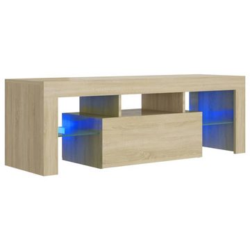 vidaXL TV-Schrank TV-Schrank mit LED-Leuchten Sonoma-Eiche 120x35x40 cm Lowboard