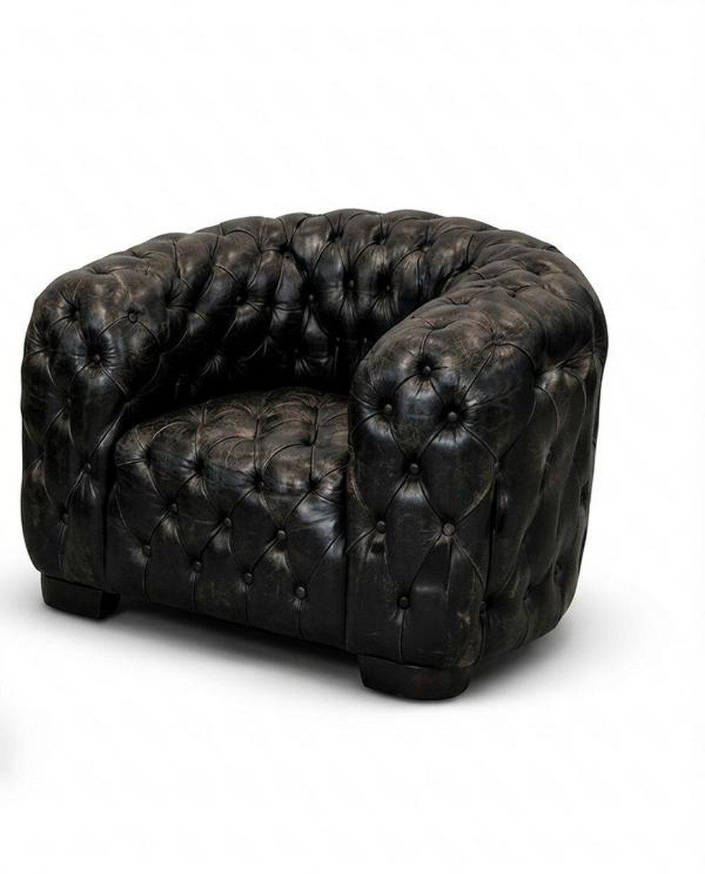 Xlmoebel Chesterfield-Sessel Bequemer Chesterfield-Sessel in Schwarz im modernen Design (1-St), Made in Europa
