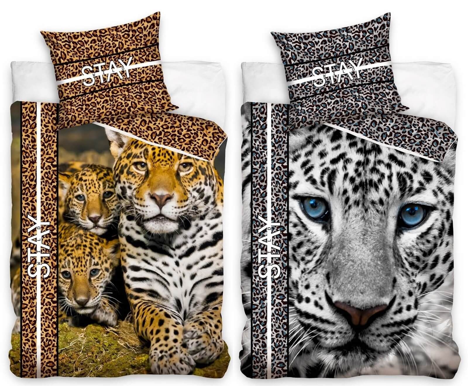 Bettwäsche »Leopard - 2 x Leo-Bettwäsche-Set mit Wendemotiv, 135x200 & 80x80«, TOP!, 100% ...